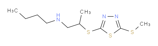 N-(2-((5-(methylthio)-1,3,4-thiadiazol-2-yl)thio)propyl)butan-1-amine