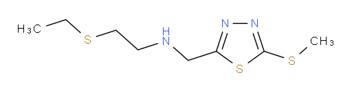 2-(ethylthio)-N-((5-(methylthio)-1,3,4-thiadiazol-2-yl)methyl)ethanamine