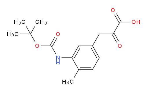 3-(3-((tert-butoxycarbonyl)amino)-4-methylphenyl)-2-oxopropanoic acid