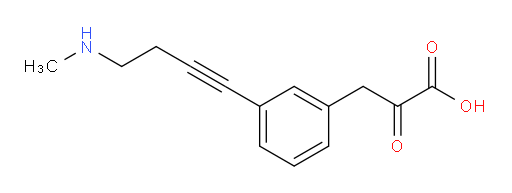 3-(3-(4-(methylamino)but-1-yn-1-yl)phenyl)-2-oxopropanoic acid