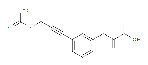 2-oxo-3-(3-(3-ureidoprop-1-yn-1-yl)phenyl)propanoic acid