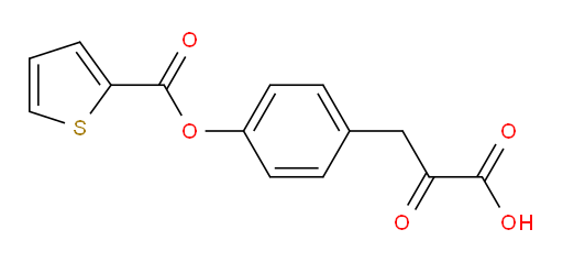 2-oxo-3-(4-((thiophene-2-carbonyl)oxy)phenyl)propanoic acid