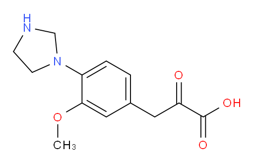 3-(4-(imidazolidin-1-yl)-3-methoxyphenyl)-2-oxopropanoic acid