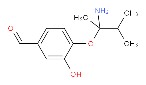 4-((2-amino-3-methylbutan-2-yl)oxy)-3-hydroxybenzaldehyde