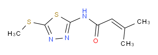 3-methyl-N-(5-(methylthio)-1,3,4-thiadiazol-2-yl)but-2-enamide