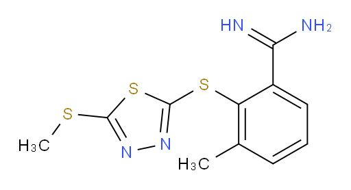 3-methyl-2-((5-(methylthio)-1,3,4-thiadiazol-2-yl)thio)benzimidamide
