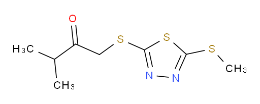 3-methyl-1-((5-(methylthio)-1,3,4-thiadiazol-2-yl)thio)butan-2-one
