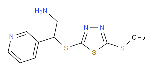 2-((5-(methylthio)-1,3,4-thiadiazol-2-yl)thio)-2-(pyridin-3-yl)ethanamine