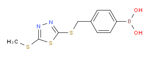 (4-(((5-(methylthio)-1,3,4-thiadiazol-2-yl)thio)methyl)phenyl)boronic acid