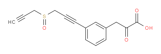 2-oxo-3-(3-(3-(prop-2-yn-1-ylsulfinyl)prop-1-yn-1-yl)phenyl)propanoic acid