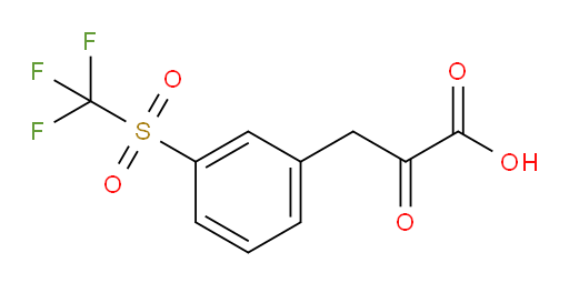 2-oxo-3-(3-((trifluoromethyl)sulfonyl)phenyl)propanoic acid