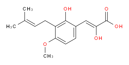 (Z)-2-hydroxy-3-(2-hydroxy-4-methoxy-3-(3-methylbut-2-en-1-yl)phenyl)acrylic acid