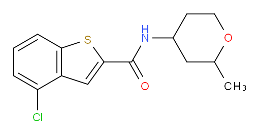 4-chloro-N-(2-methyltetrahydro-2H-pyran-4-yl)benzo[b]thiophene-2-carboxamide