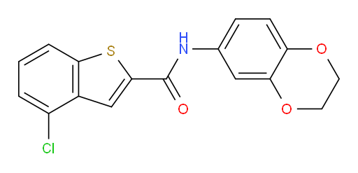 4-chloro-N-(2,3-dihydrobenzo[b][1,4]dioxin-6-yl)benzo[b]thiophene-2-carboxamide