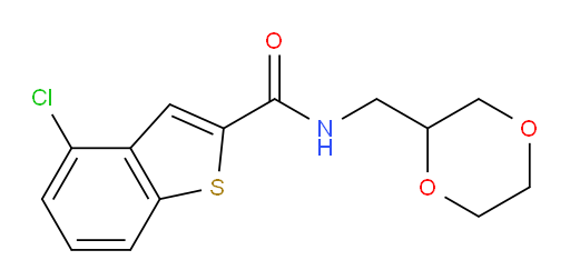 N-((1,4-dioxan-2-yl)methyl)-4-chlorobenzo[b]thiophene-2-carboxamide