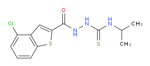 2-(4-chlorobenzo[b]thiophene-2-carbonyl)-N-isopropylhydrazinecarbothioamide
