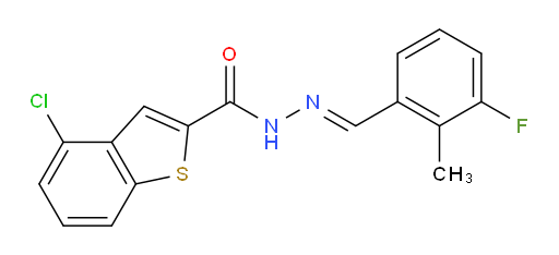 (E)-4-chloro-N'-(3-fluoro-2-methylbenzylidene)benzo[b]thiophene-2-carbohydrazide