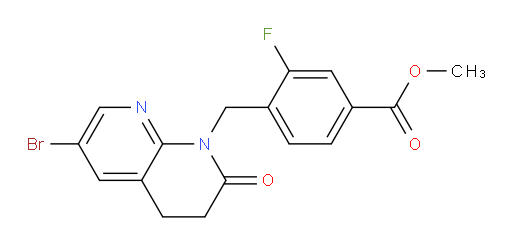 methyl 4-((6-bromo-2-oxo-3,4-dihydro-1,8-naphthyridin-1(2H)-yl)methyl)-3-fluorobenzoate
