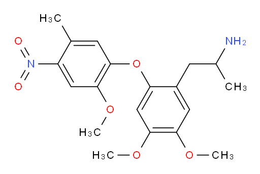 1-(4,5-dimethoxy-2-(2-methoxy-5-methyl-4-nitrophenoxy)phenyl)propan-2-amine