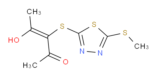 (Z)-4-hydroxy-3-((5-(methylthio)-1,3,4-thiadiazol-2-yl)thio)pent-3-en-2-one
