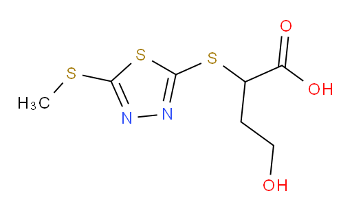 4-hydroxy-2-((5-(methylthio)-1,3,4-thiadiazol-2-yl)thio)butanoic acid
