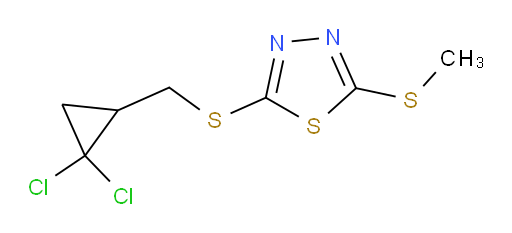 2-(((2,2-dichlorocyclopropyl)methyl)thio)-5-(methylthio)-1,3,4-thiadiazole