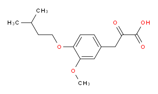 3-(4-(isopentyloxy)-3-methoxyphenyl)-2-oxopropanoic acid