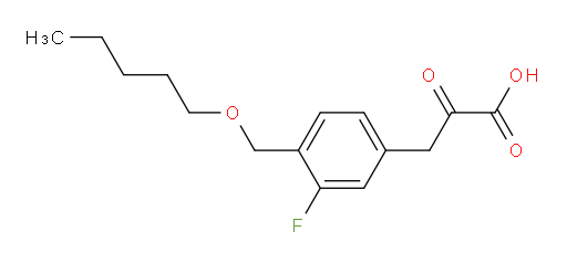 3-(3-fluoro-4-((pentyloxy)methyl)phenyl)-2-oxopropanoic acid