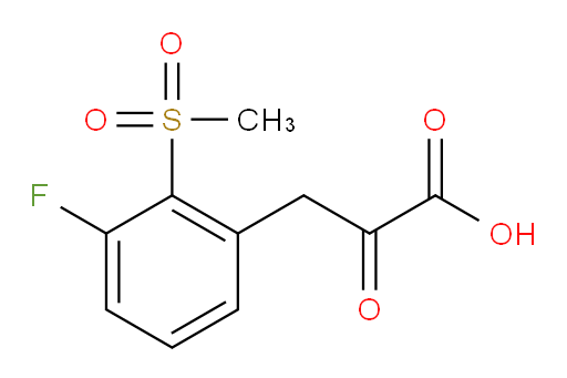 3-(3-fluoro-2-(methylsulfonyl)phenyl)-2-oxopropanoic acid