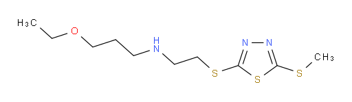 3-ethoxy-N-(2-((5-(methylthio)-1,3,4-thiadiazol-2-yl)thio)ethyl)propan-1-amine
