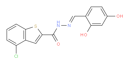 (E)-4-chloro-N'-(2,4-dihydroxybenzylidene)benzo[b]thiophene-2-carbohydrazide
