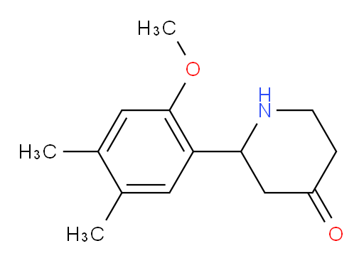 2-(2-methoxy-4,5-dimethylphenyl)piperidin-4-one