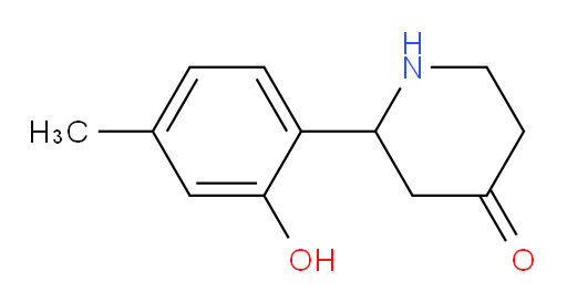2-(2-hydroxy-4-methylphenyl)piperidin-4-one