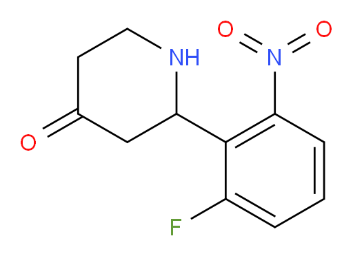 2-(2-fluoro-6-nitrophenyl)piperidin-4-one