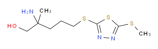 2-amino-2-methyl-5-((5-(methylthio)-1,3,4-thiadiazol-2-yl)thio)pentan-1-ol