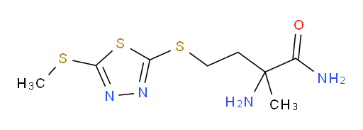 2-amino-2-methyl-4-((5-(methylthio)-1,3,4-thiadiazol-2-yl)thio)butanamide