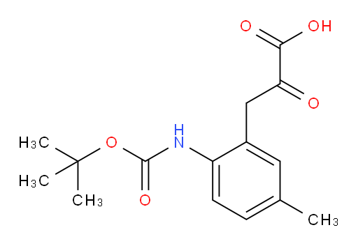 3-(2-((tert-butoxycarbonyl)amino)-5-methylphenyl)-2-oxopropanoic acid