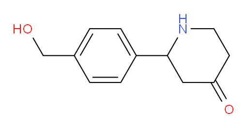 2-(4-(hydroxymethyl)phenyl)piperidin-4-one