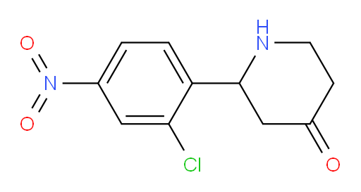 2-(2-chloro-4-nitrophenyl)piperidin-4-one