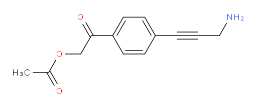 2-(4-(3-aminoprop-1-yn-1-yl)phenyl)-2-oxoethyl acetate