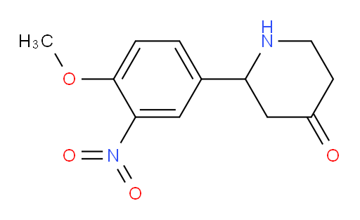 2-(4-methoxy-3-nitrophenyl)piperidin-4-one
