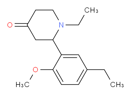 1-ethyl-2-(5-ethyl-2-methoxyphenyl)piperidin-4-one