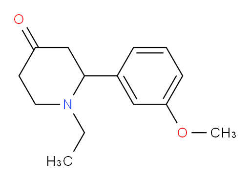 1-ethyl-2-(3-methoxyphenyl)piperidin-4-one