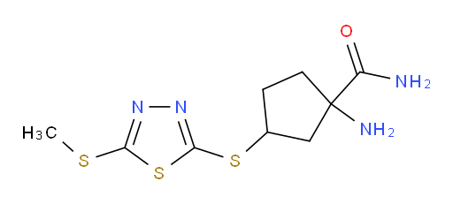 1-amino-3-((5-(methylthio)-1,3,4-thiadiazol-2-yl)thio)cyclopentanecarboxamide