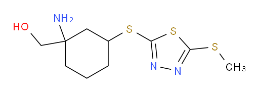 (1-amino-3-((5-(methylthio)-1,3,4-thiadiazol-2-yl)thio)cyclohexyl)methanol
