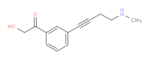 2-hydroxy-1-(3-(4-(methylamino)but-1-yn-1-yl)phenyl)ethanone