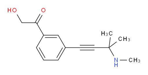 2-hydroxy-1-(3-(3-methyl-3-(methylamino)but-1-yn-1-yl)phenyl)ethanone