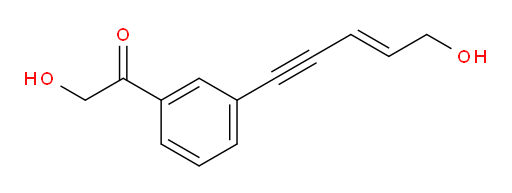 (E)-2-hydroxy-1-(3-(5-hydroxypent-3-en-1-yn-1-yl)phenyl)ethanone