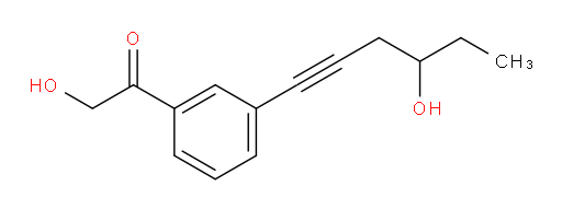 2-hydroxy-1-(3-(4-hydroxyhex-1-yn-1-yl)phenyl)ethanone