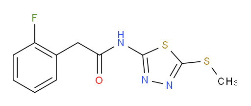2-(2-fluorophenyl)-N-(5-(methylthio)-1,3,4-thiadiazol-2-yl)acetamide